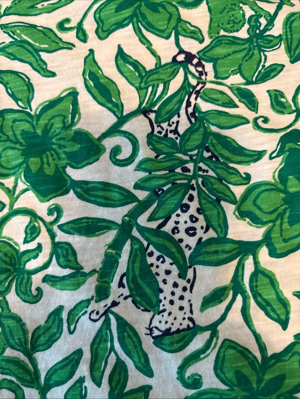 Lilly Pulitzer White Long-Sleeve Top with Green Floral Print - Picture 8 of 9
